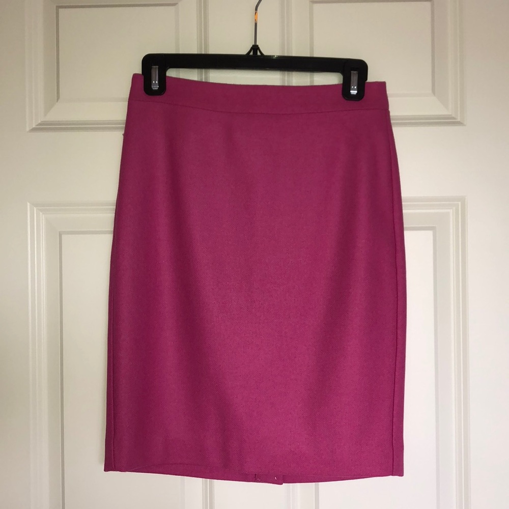 NWT - J Crew pink pencil skirt wool size 00